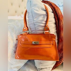 Orange Mini Satchel Bag